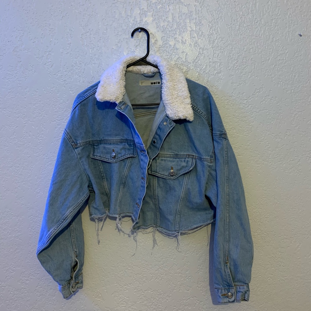 Top shop Sherpa denim jacket